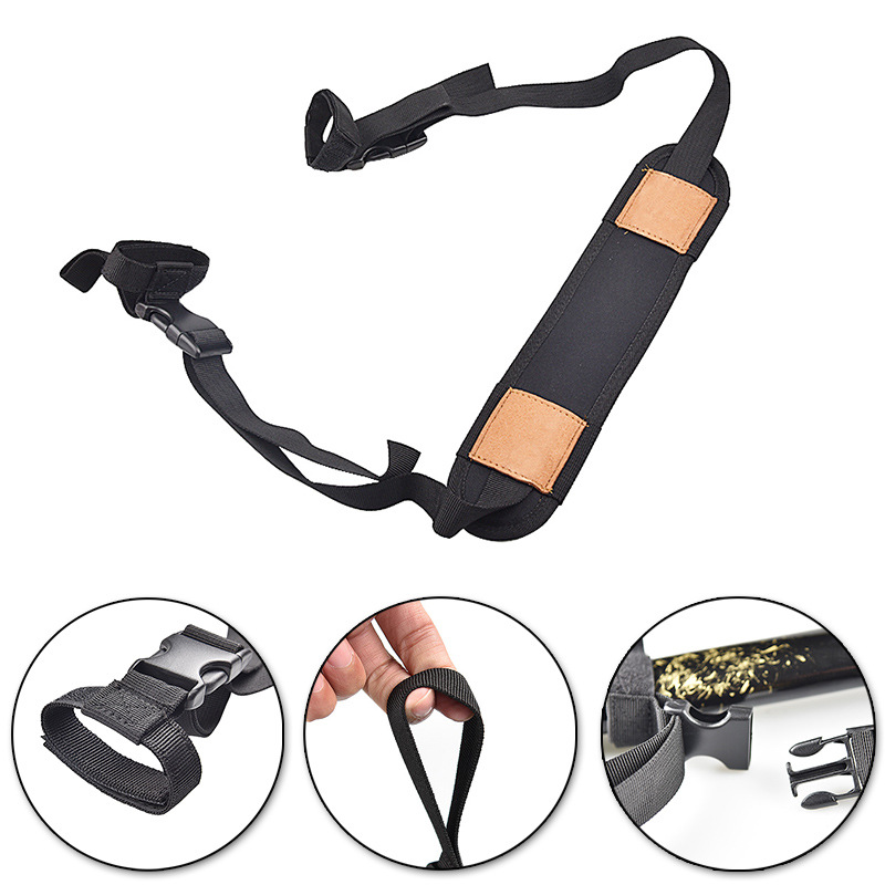 LUYA 낚싯대 스트랩 컴퓨터 가방 고정 버클 백팩 스트랩 조정 가능한 활 및 화살표 벨크로 낚싯대 교체 숄더 스트랩