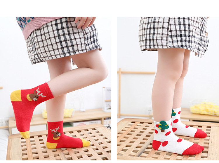 Kid's Fashion Snowman Cotton Jacquard Ankle Socks 1 Set display picture 4