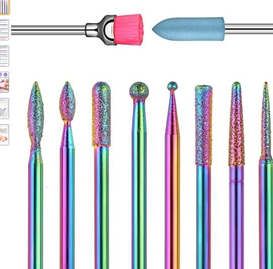 Manicura transfronteriza nuevo camaleón Chapado en color Emery 10 traje de cabeza de molienda de alta gama removedor de uñas herramienta de cabeza de molienda
