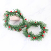 Christmas Garland simulation Candle Holders Red berries Garland Red berries Pine needles Home Christmas decorate