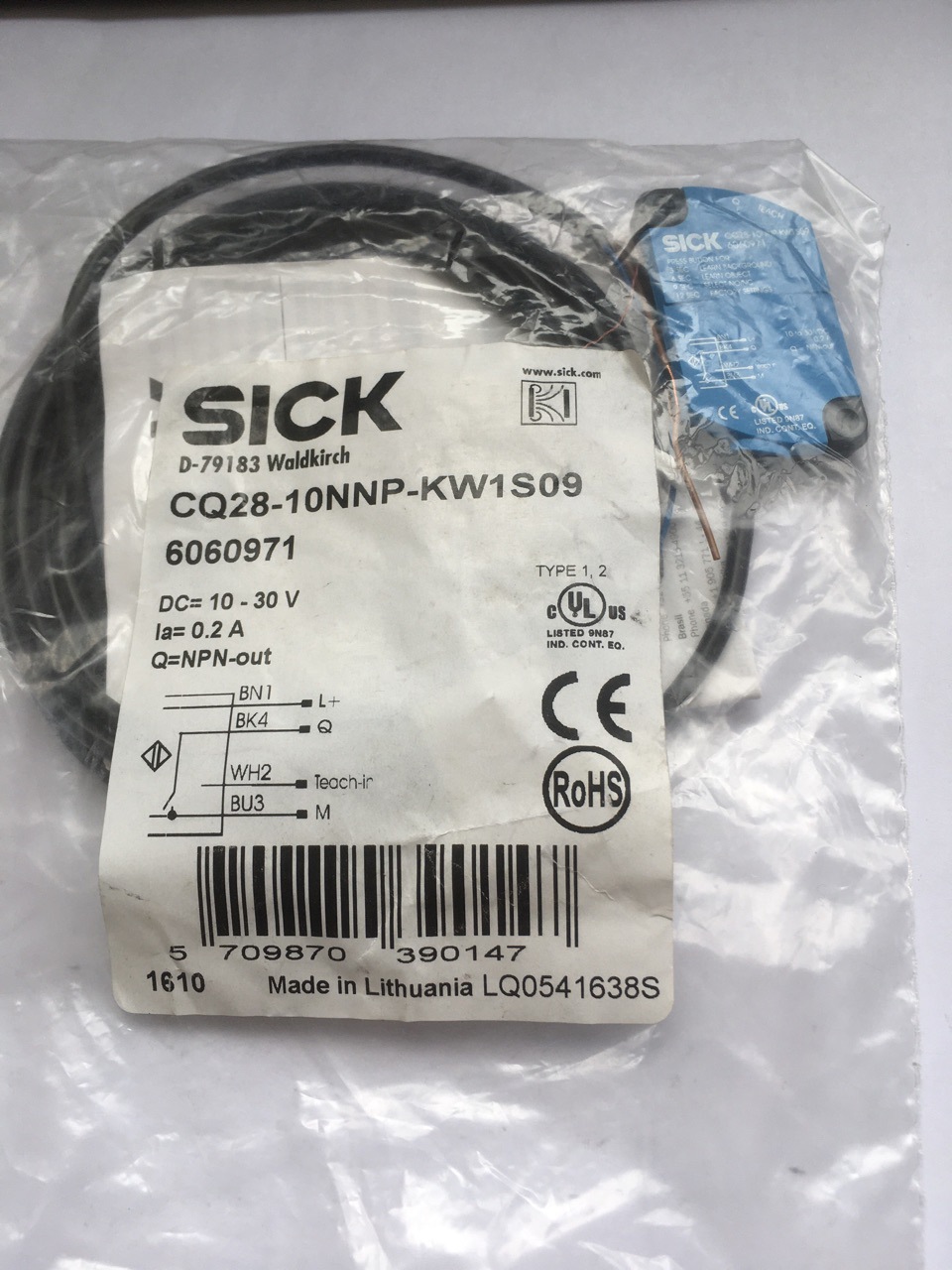 电容式接近开关 CQ28-10NNP-KW1S09