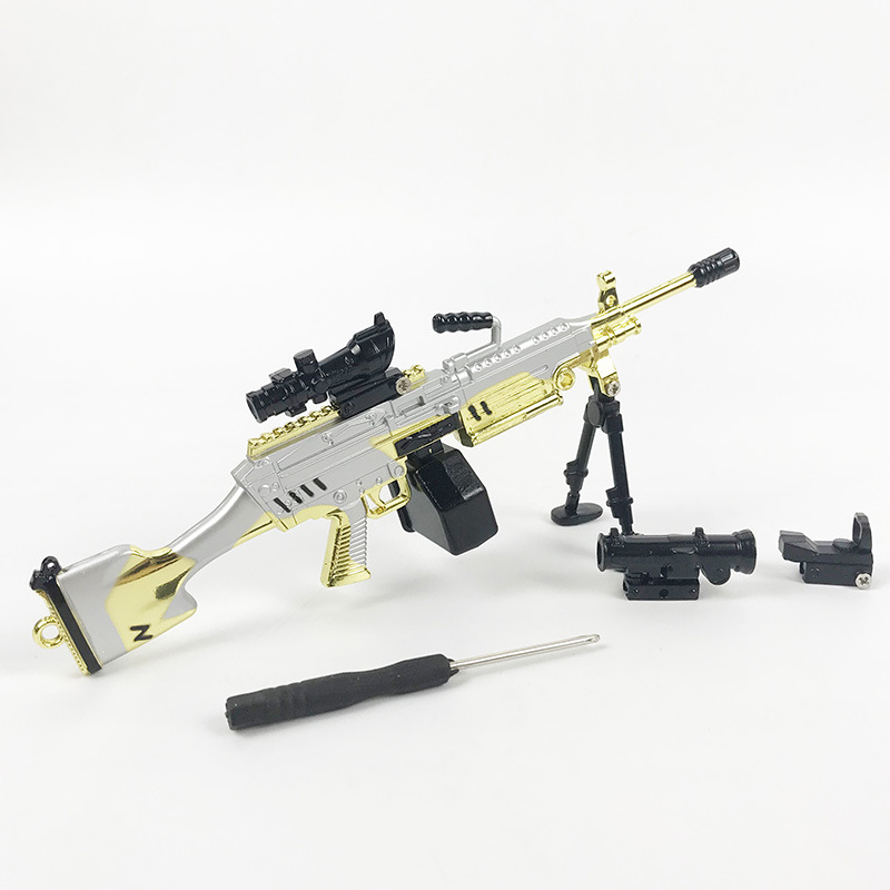 和平战地周边 24CM新款组装枪模 M249 AKM 旅游家居工艺品摆件详情图15