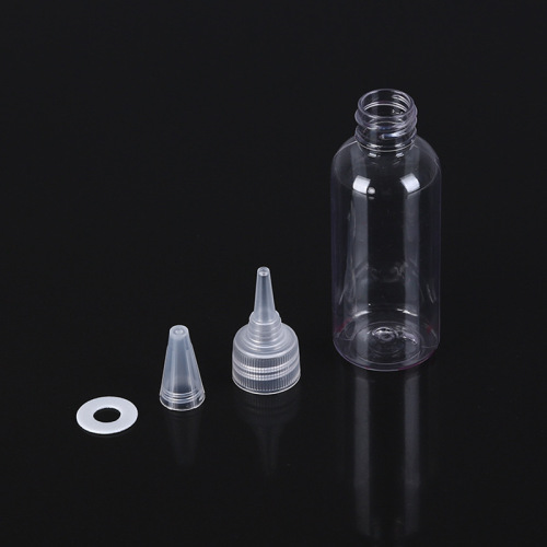 Small plastic bottle with pointed mouth, transparent squeeze liquid potion bottle, lotion press lotion bottle, sub-packing bottle, dropper bottle