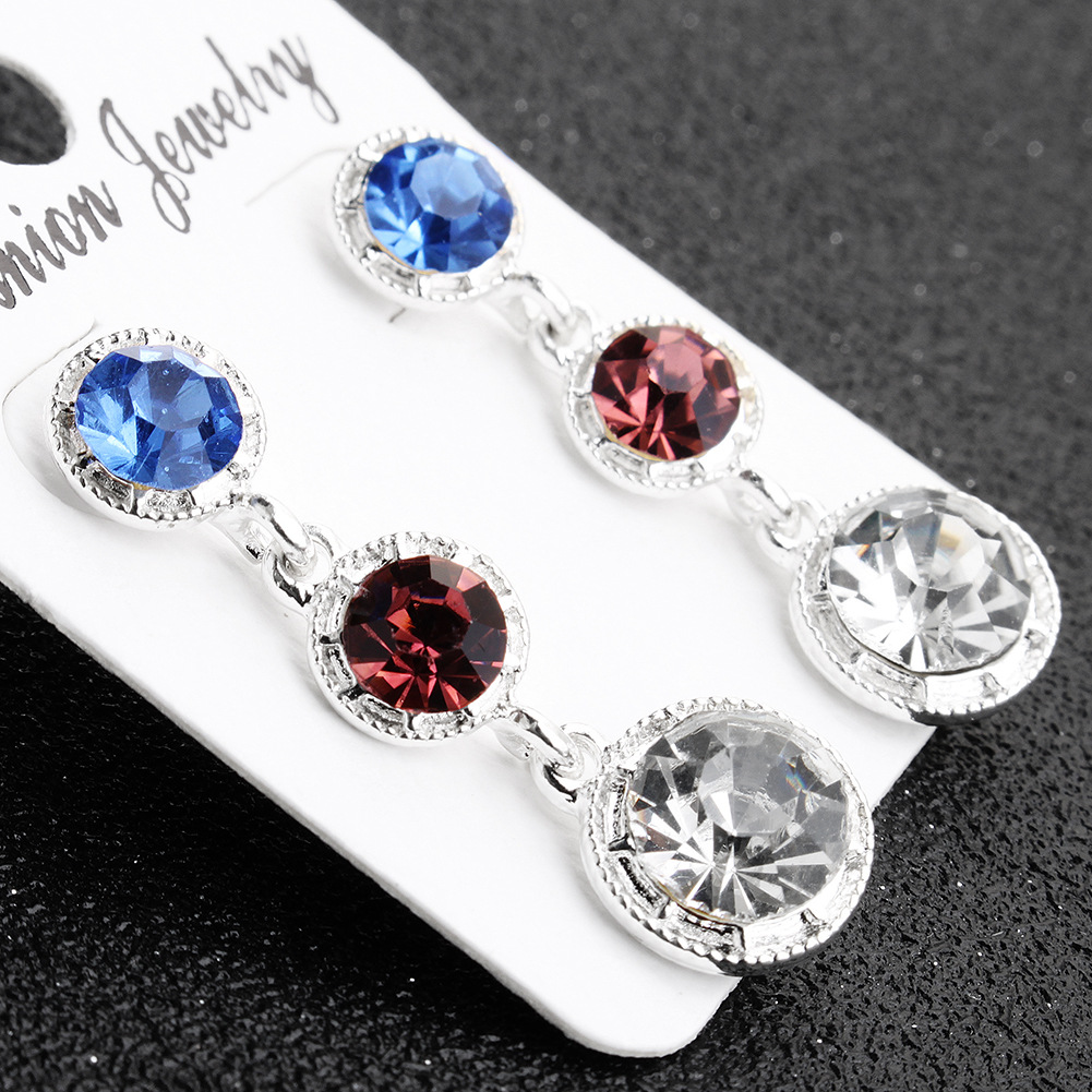 Retro Rhinestone Earrings display picture 3