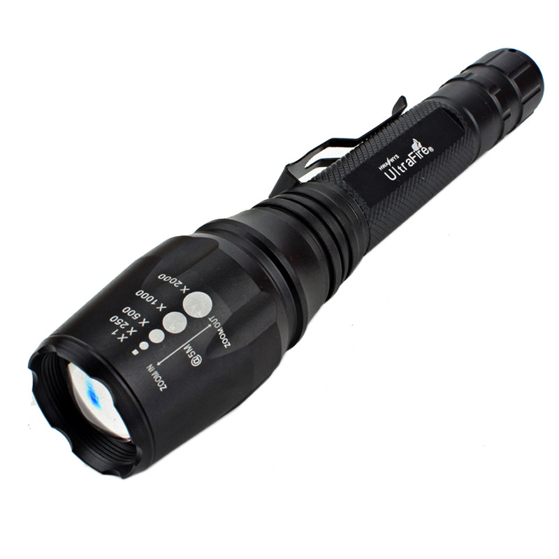 猎虎 X2-T6伸缩变焦1000流明调光远射户外充电 LED强光手电筒混批|ms