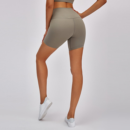 Merillat Merillat  new nude yoga shorts high waist hip lifting tight sports hot pants for women