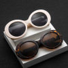 Retro sunglasses, fashionable trend glasses solar-powered, European style, 2022 collection