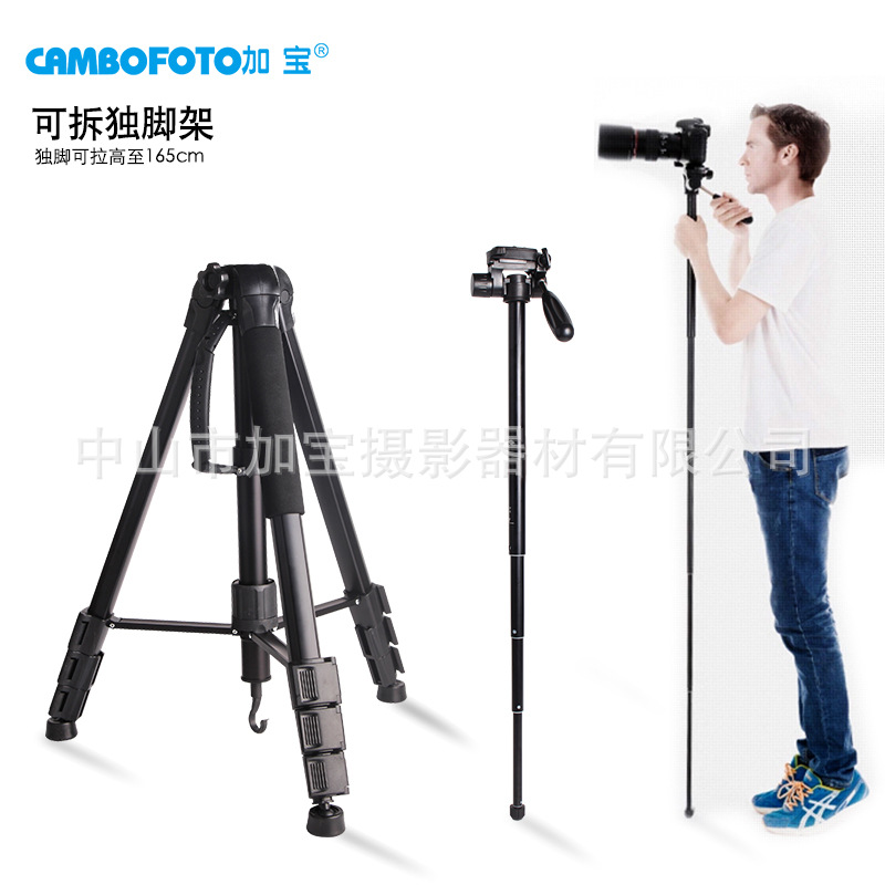 加寶SAB264三腳架 便攜相機手機拍照視頻直播支架 可單腳