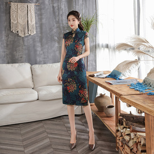 Chinese Dresses Qipao for women robe chinoise cheongsam Cheongsam women&apos;s single layer national dress