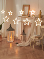 新款创意星星窗帘灯房间装饰布置led户外冰条灯婚庆生日氛围网红