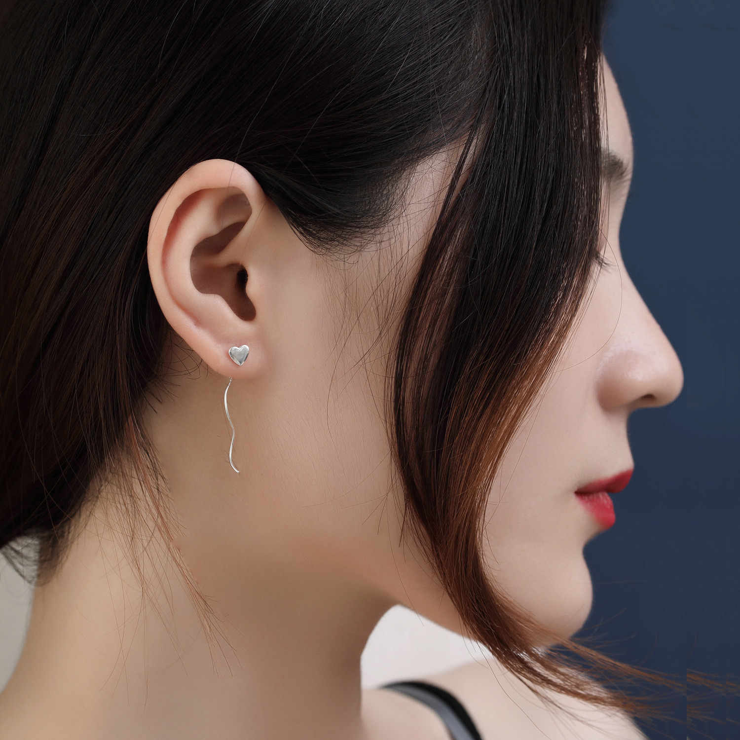 4g Weight 925 Sterling Silver Ear Needle Material Ear line Classification 1 Pair Quantity Holiday, Daily Occasion 925 Sterling Silver Material Geometric, Star, Heart Shape Pattern Women's Gender Casual, Simple Style Style 1 Pair 925 Sterling Silver Geometric Star Heart Shape Ear Line 21