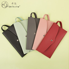 Shadow Handle Makeup Bag Storage Bag Large Capacity Leather Brush Bag Portable Triangle Bag Makeup Accessories