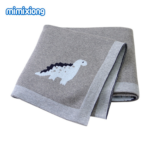 Ins Bestselling Spring and Autumn Cartoon Baby Dinosaur Knitted Blanket