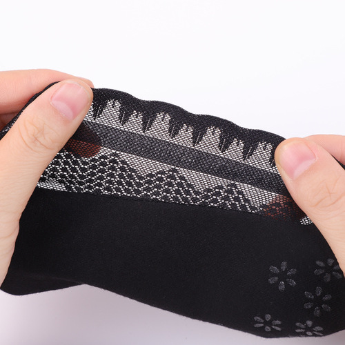 Adult socks 100% cotton jacquard plain invisible women's socks summer shallow mouth boat socks cotton bottom ice silk silicone anti-slip 