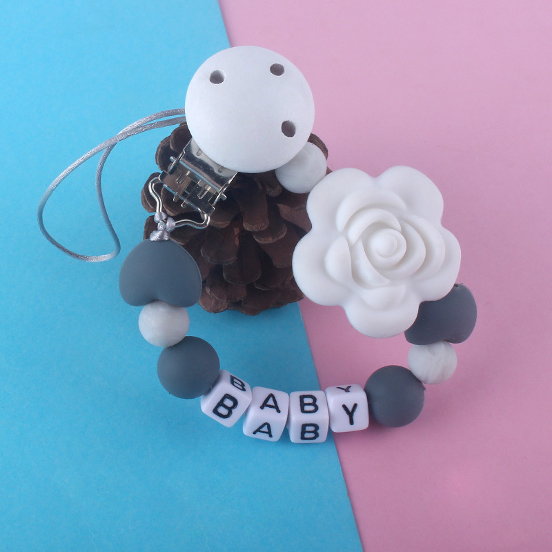 Nueva Cadena de chupete bebé suministros de silicona anti-gota Cadena de comercio exterior eBay Amazon mordedor chupete clip de la cadena