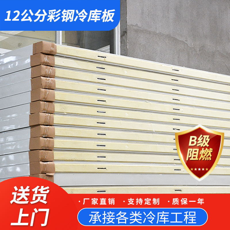 厂家直供 12公分彩钢冷库板 宇能彩钢保温板 冷库设计安装