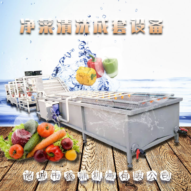 中央厨房净菜加工成套设备 蔬菜清洗流水线 鑫鼎厂家直销质量保证