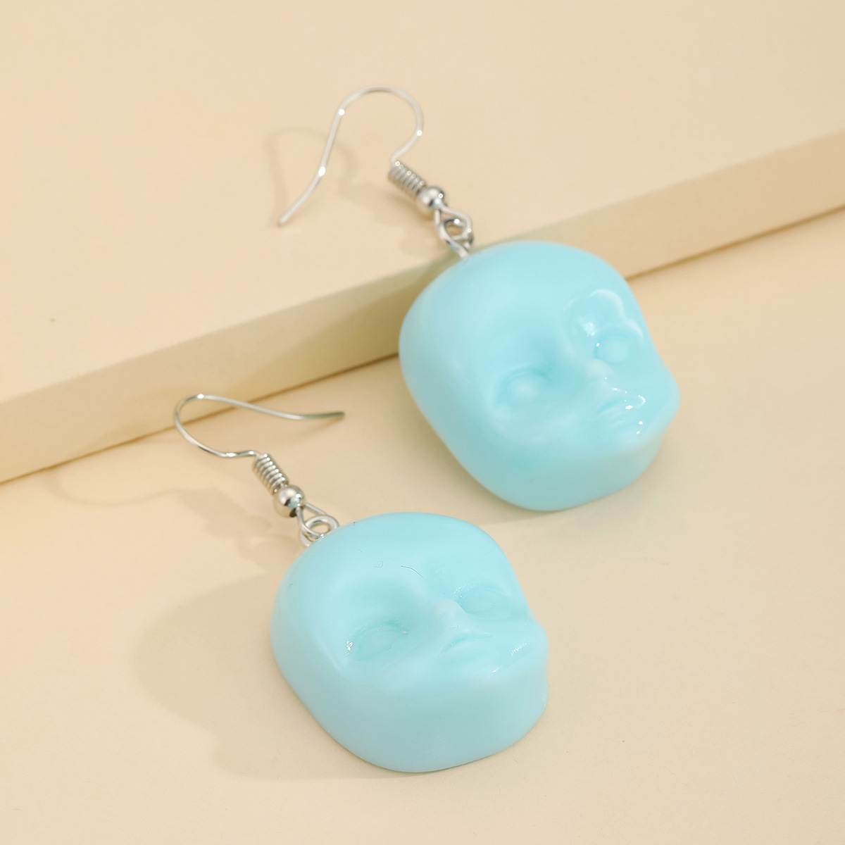 Fashion Halloween Elf Head Baby Face Resin Earrings display picture 2