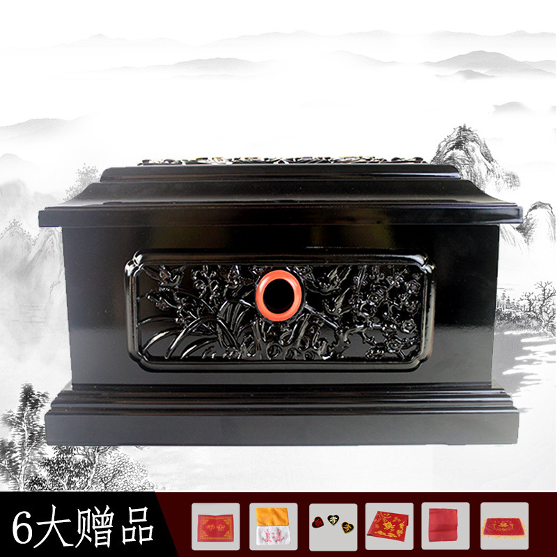 四季平安骨灰盒殡葬祭祀用品实木工艺品宠物棺材骨灰寿盒一件代发
