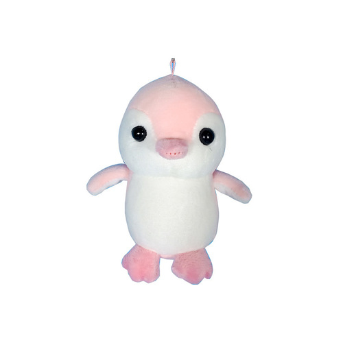 Four-way stretch penguin plush toy backpack charm, Instagram popular and cute car keychain for women, plush claw machine doll.
