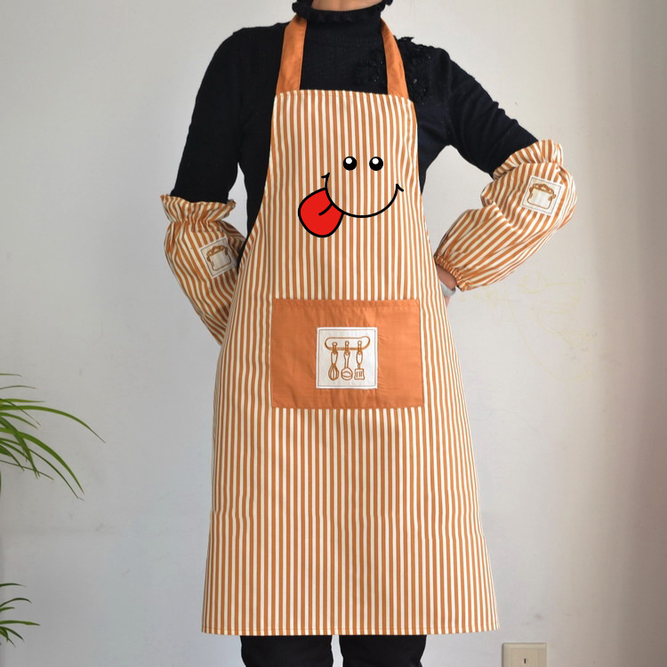 Café + lengua que se pega (delantal + oversleeve)