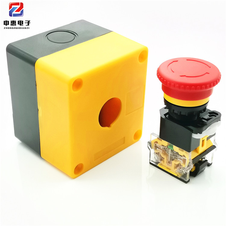 急停自锁按钮开关 LA38-11ZS 蘑菇头 紧急开关 BX1按钮盒