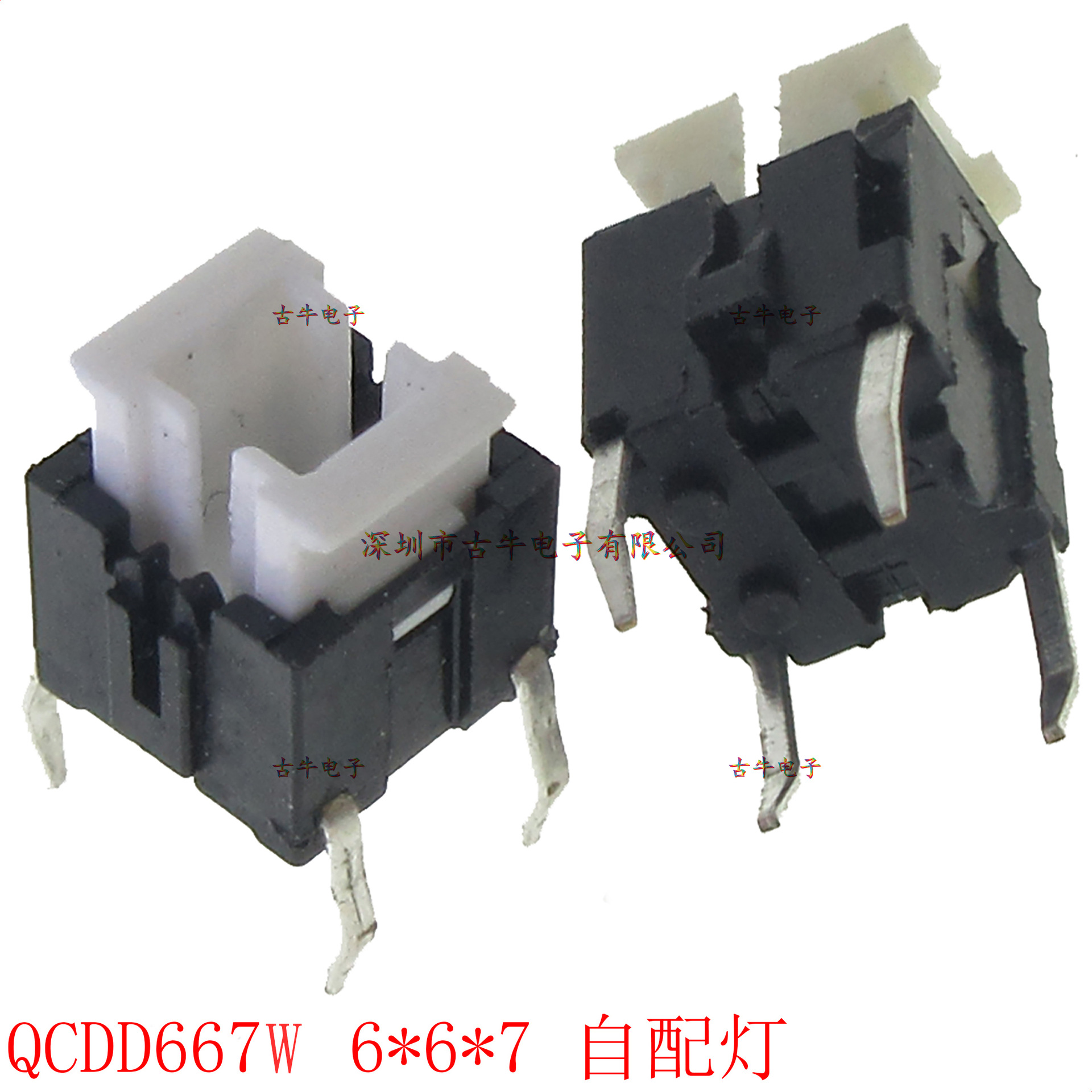 6*6*7.0可配灯轻触开关 如需要五色彩灯 颜色询客服 QCDD667W