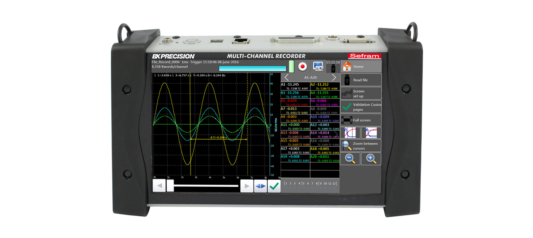 常州 同惠 DAS240 多通道手持式数据记录仪
