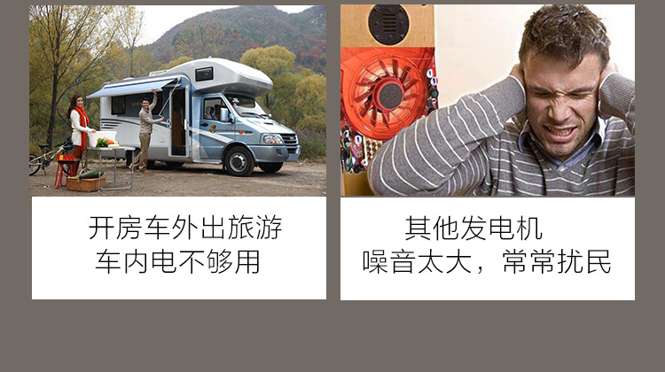 Gasoline mute variable frequency generator RV camping stall small outdoor portable 2/3KW household 220V