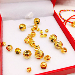 鍍金西瓜珠配件 時尚光面圓珠散珠隔珠 廠家直銷 DIY飾品配件批發