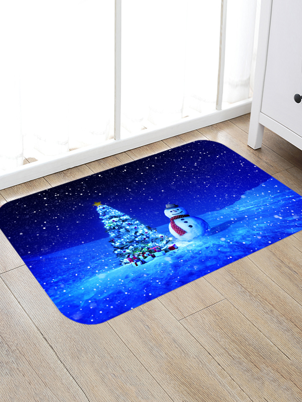 新款圣诞地垫门垫厨房卫生间吸水脚垫浴室进门垫子卧室门口地毯