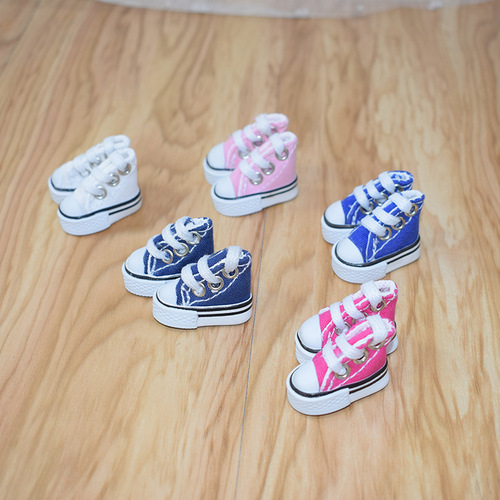 3.5CM small rag doll shoes 8 points bjd canvas shoes doll shoes accessories finger dance small shoes doll shoes
