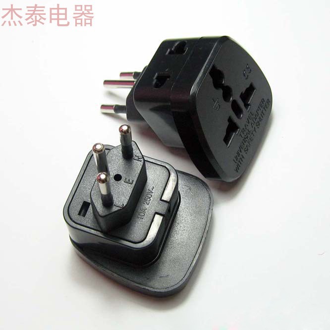 菱形瑞士转换插头 大面板一转二瑞士转换插座 瑞士乌拉圭电源转换