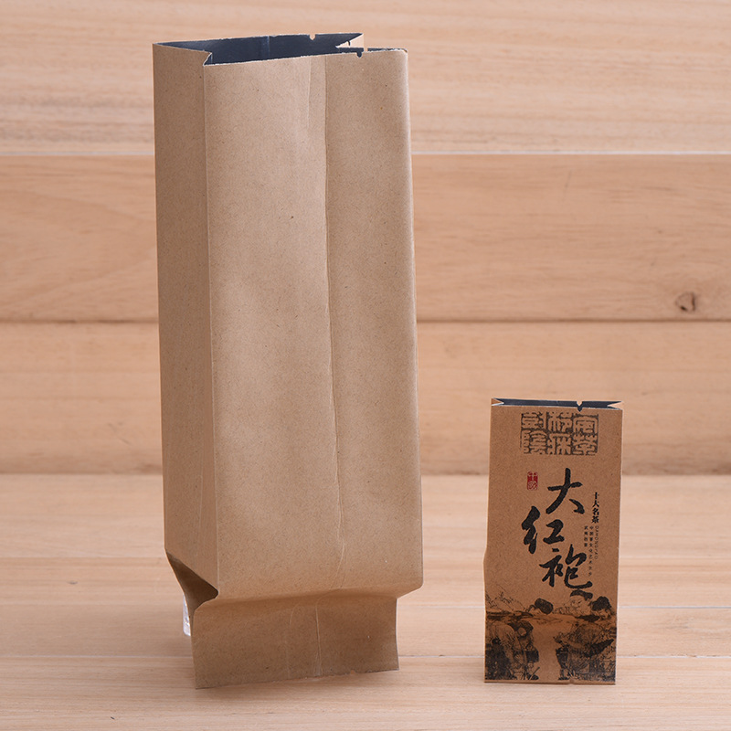 定做铝箔自封茶叶袋 一次性干坚果食品袋子 防潮牛皮纸包装袋定制