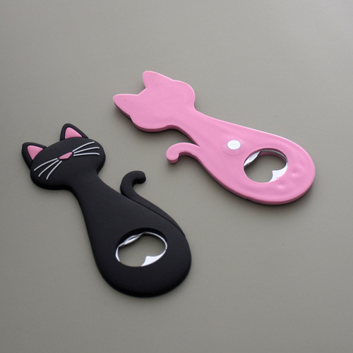 Personalized cartoon beer bottle opener, creative refrigerator magnet, wine bottle opener, wine opener, cute cat shape