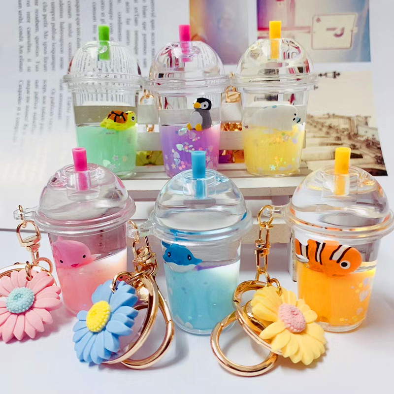 Holiday, Daily Occasion Acrylic Material Cute Milky Tea Cup Arylic Women's Keychain