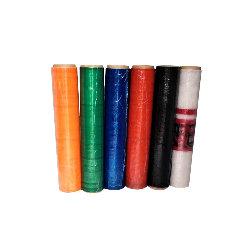 PE彩色拉伸缠绕膜 自粘pe拉伸缠绕保护膜 环保透明拉伸膜包装膜