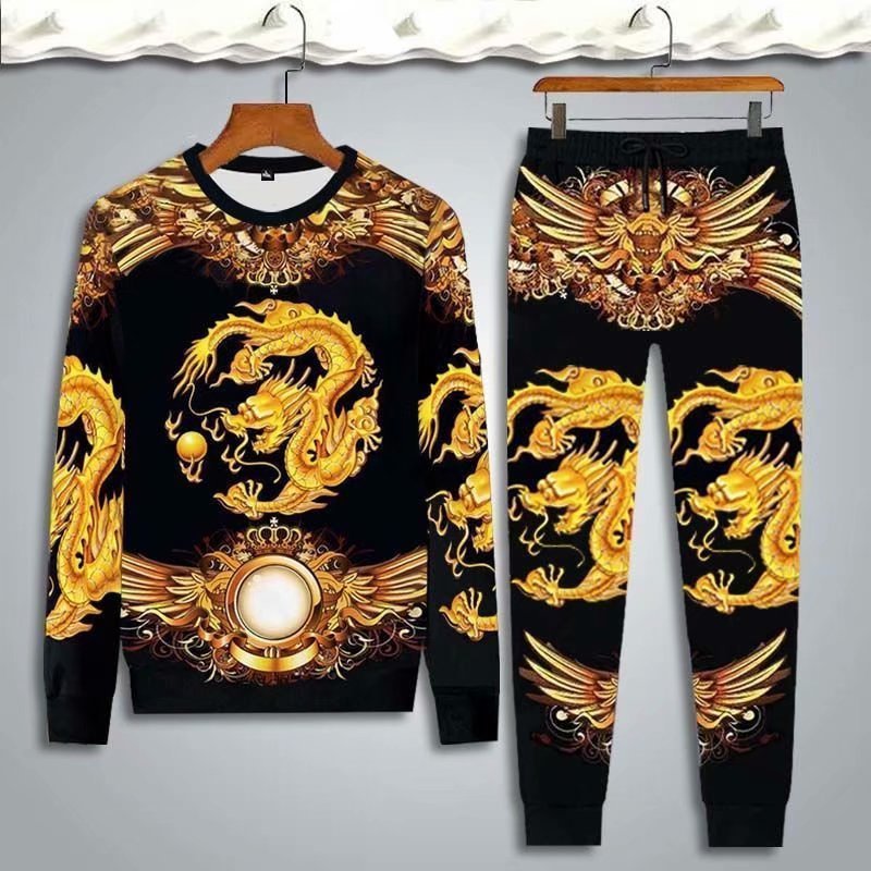 Men's Clothing fashionable sweater, handsome and casual two piece suit_voghion.com