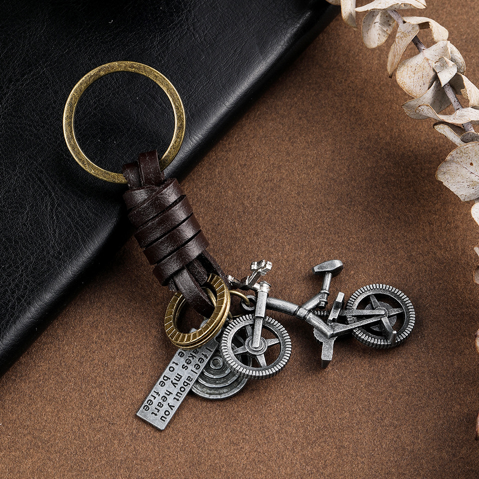 Punk Jewelry Creative Keychain Small Bicycle Car Keychain Backpack Pendant Wholesale display picture 5