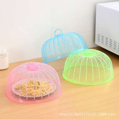 Cover dish table Cover meals fly portable Food Cover household trumpet Plastic circular improve air circulation Foldable