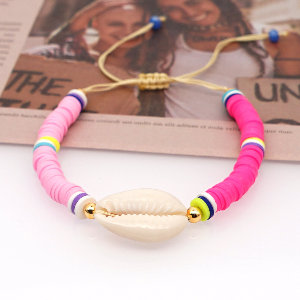 Simple Bohemian Beach Style Natural Shell Woven Friendship Rope Bracelet For Women Wholesale display picture 17