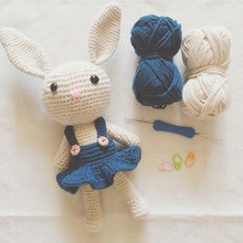 廠家批發毛線編織兔子玩偶材料包 針織動物萌娃娃手工DIY制作教程