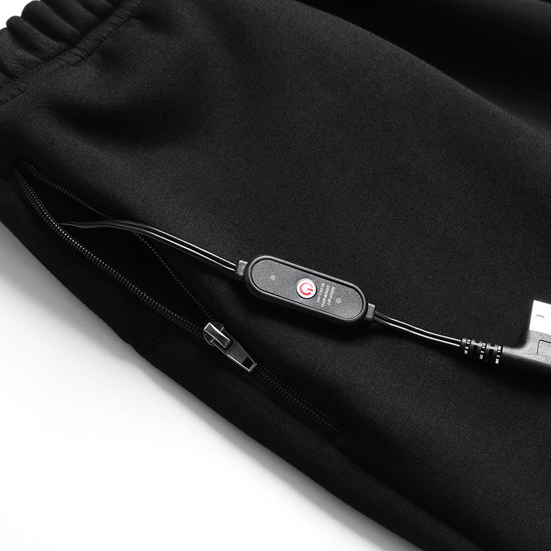 跨境情侣款发热保暧内衣套装冬季加绒两件套男女智能电发热服批发