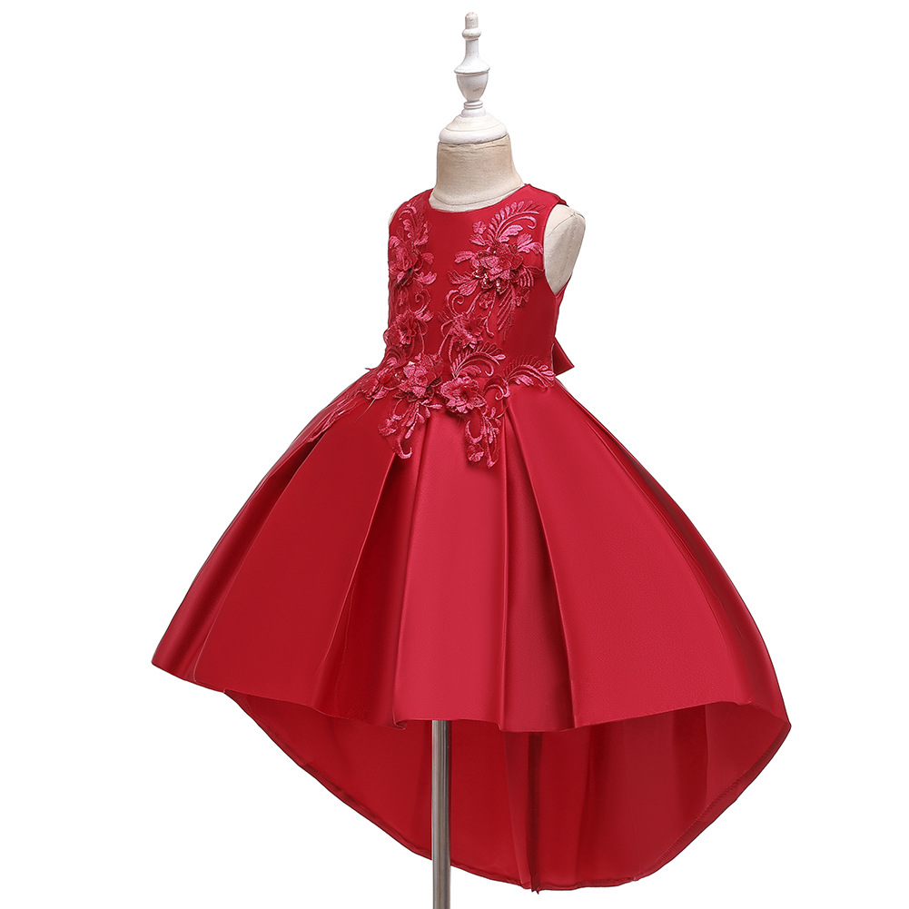 Fournir Fille Traînant Robe Jupe Enfants Robe Pettiskirt Fleur Fille Robe De Mariée En Gros Nihaojewelry display picture 16