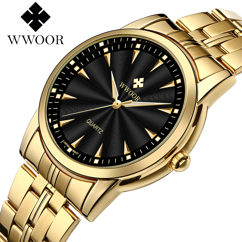 Wwoor mantener el Amor 8028 nuevos hombres negocios reloj de cuarzo impermeable calendario redondo simple casual Bowl reloj