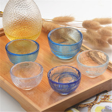 日式清酒杯玻璃云彩茶杯套装小吃碟和风复古杯具创意梅子小白酒杯