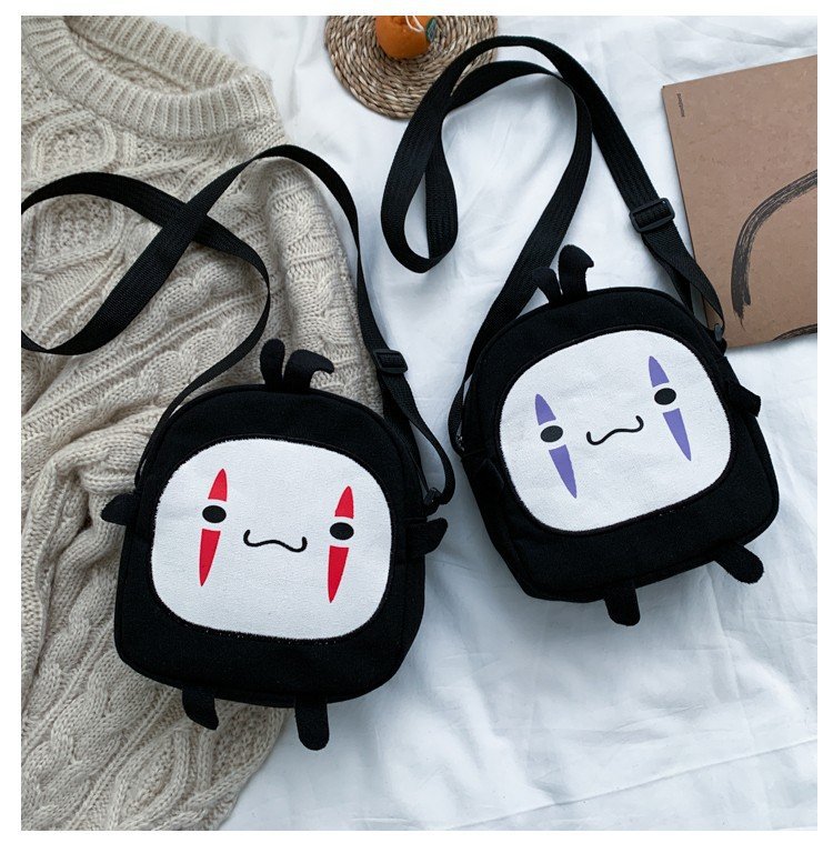 162g Weight Canvas Lining Material Zipper Closure Type Single Shoulder Strap Strap Type Crossbody Bag Bags Type Casual, Shopping Occasion Canvas Material Cartoon Pattern All Seasons Season Women's Gender Cute Style Medium Size Women's Medium Canvas Cartoon Cute Zipper Crossbody Bag 10