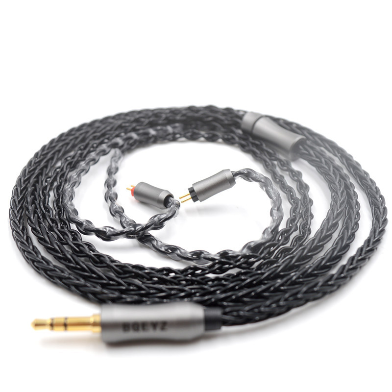 Digital products large silver-plated audio cable black OEM HiFi headset wire mmcx replaceable wire
