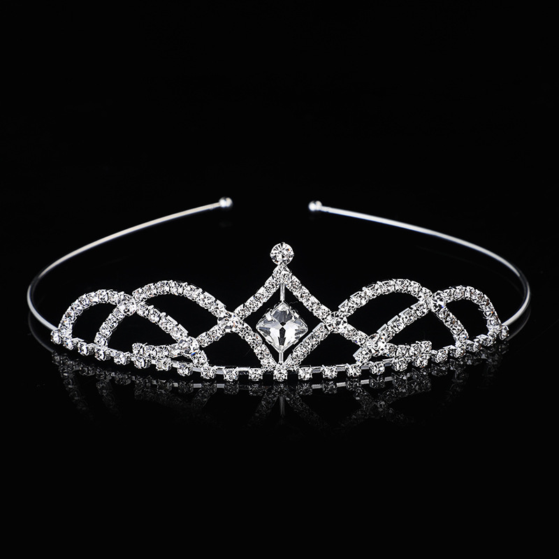 Tocado de la Corona nupcial europeo y Americano niñas cabeza de la corona de los niños Crystal rhinestone diadema XZ002