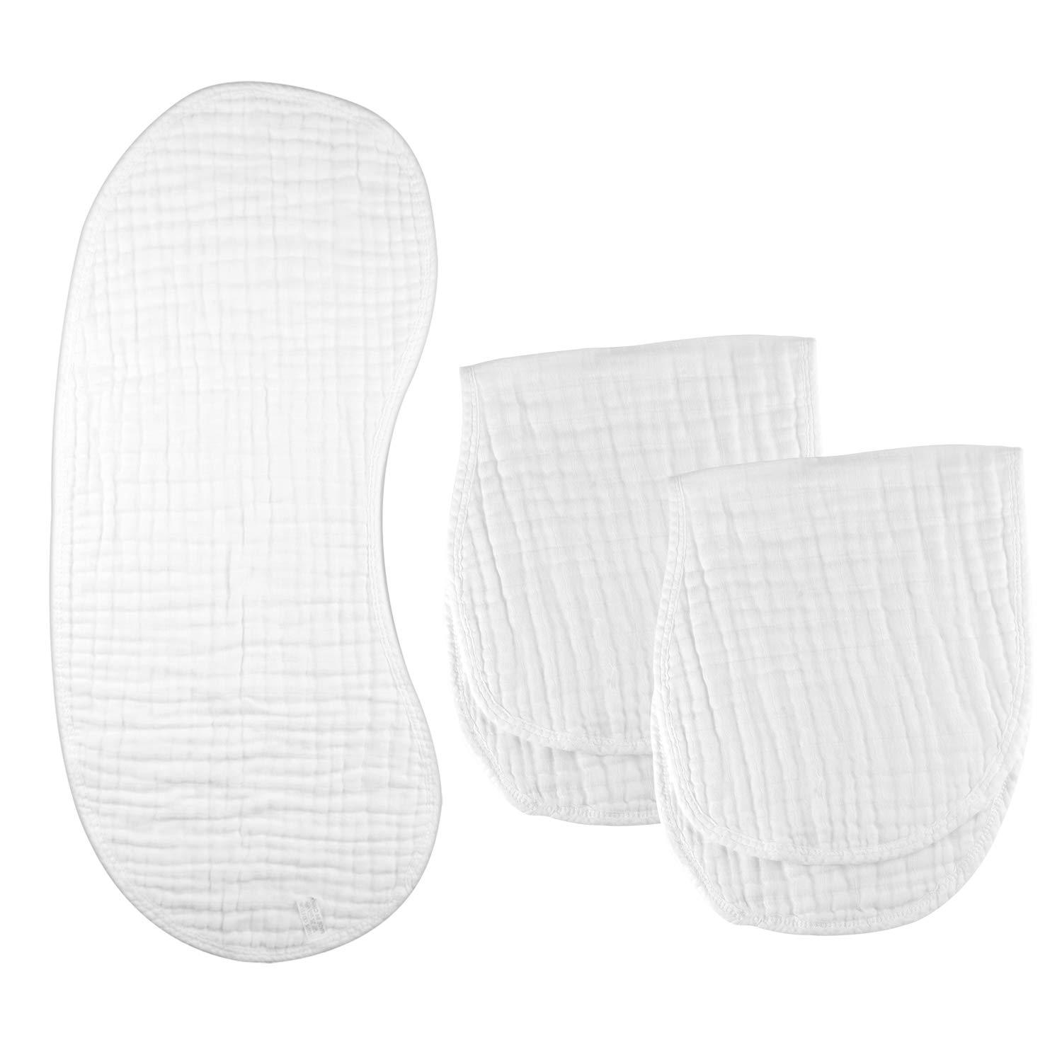 亞馬遜6層muslin純棉嬰兒拍嗝巾寶寶口水巾防水圍嘴新生兒吐奶巾